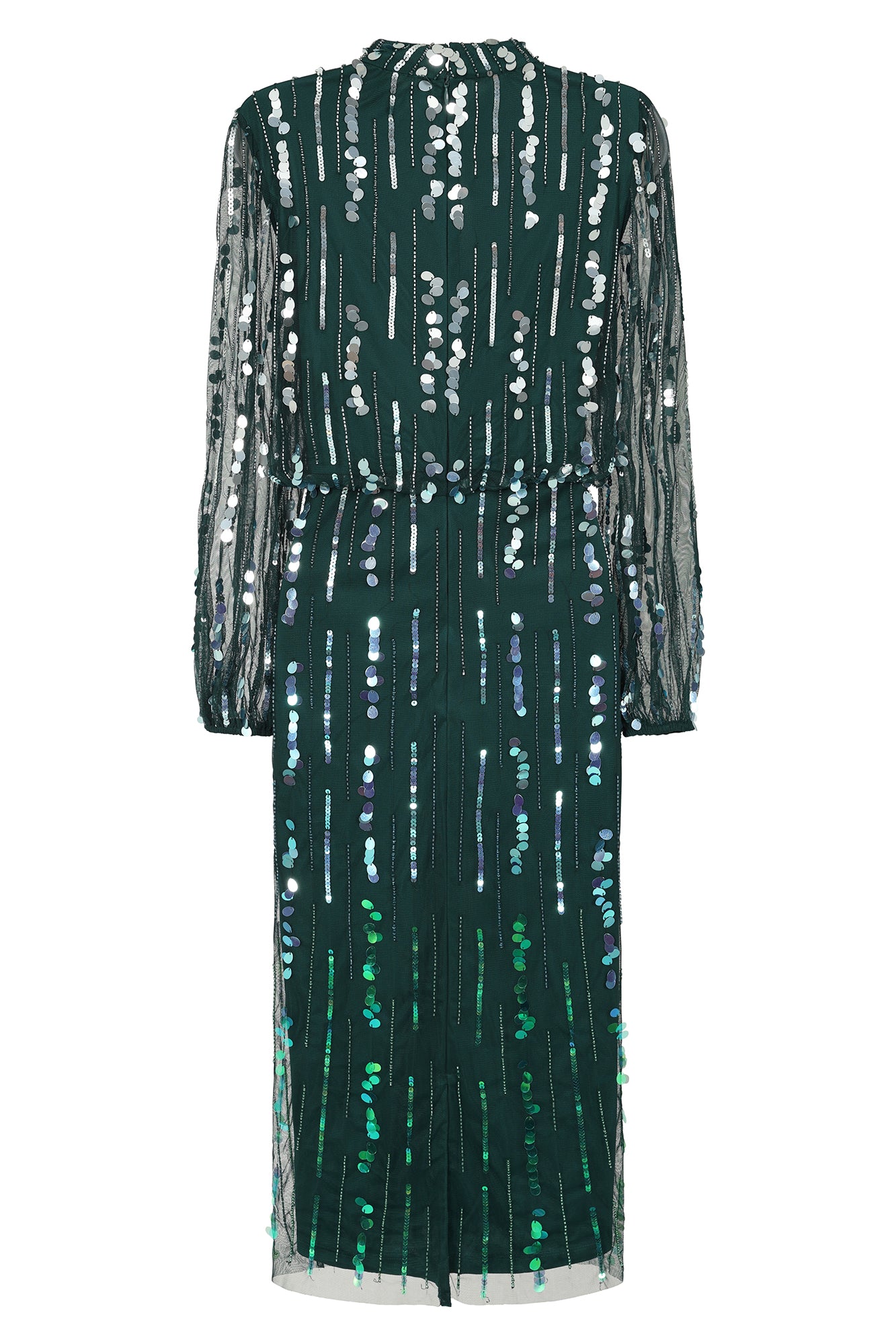 Gianna Green Ombre Sequin Midi Dress