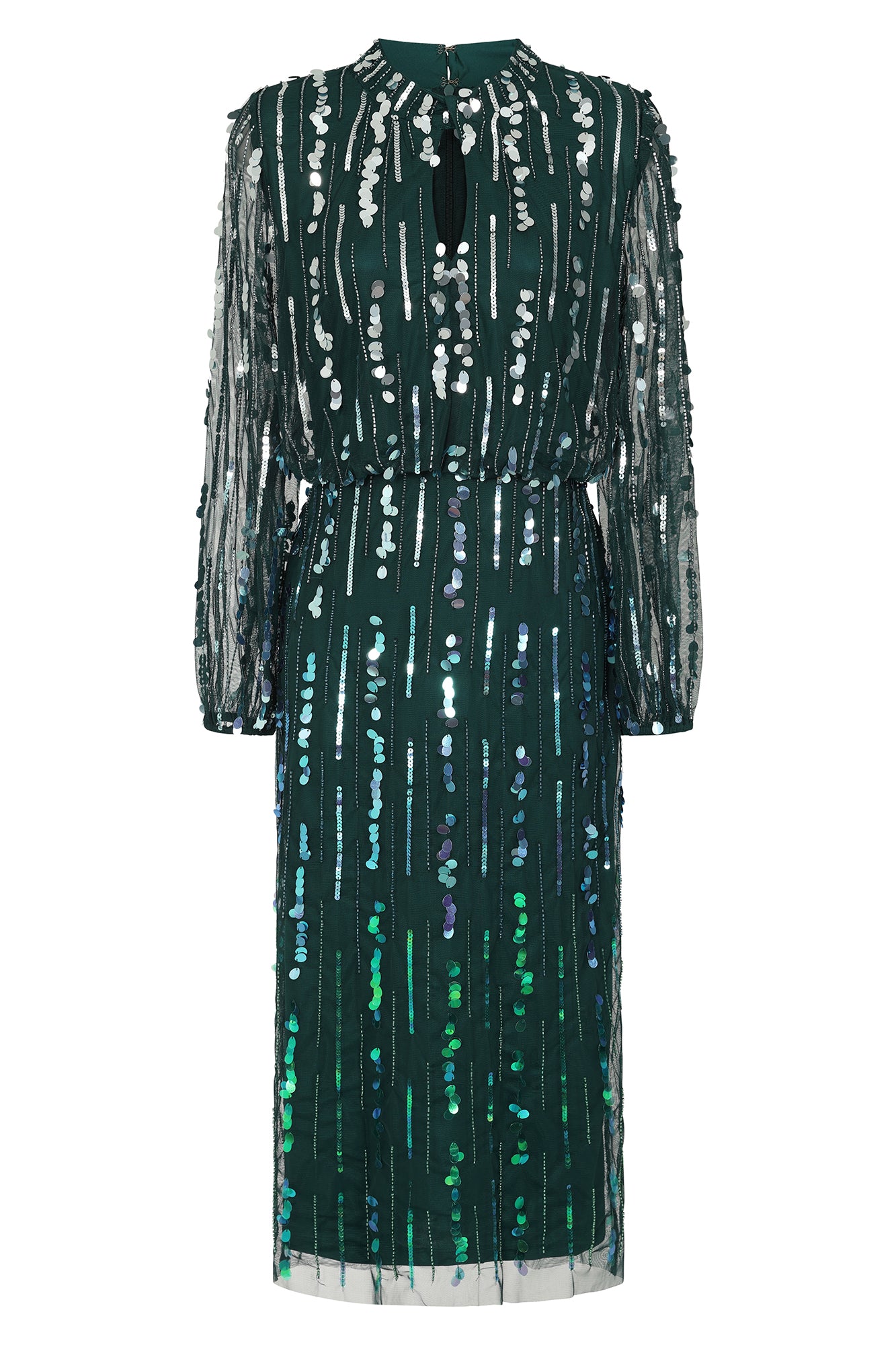 Gianna Green Ombre Sequin Midi Dress Frock and Frill Gianna Green Ombre Sequin Midi Dress Frock and Frill
