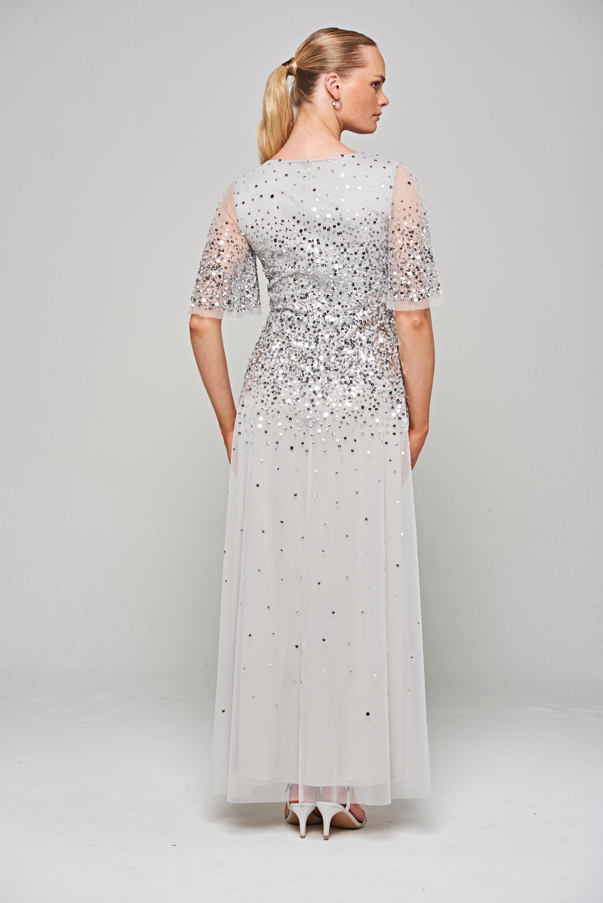 Gillian Grey Sequin Maxi Dress