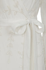 Grace White Embellished Maxi Dress