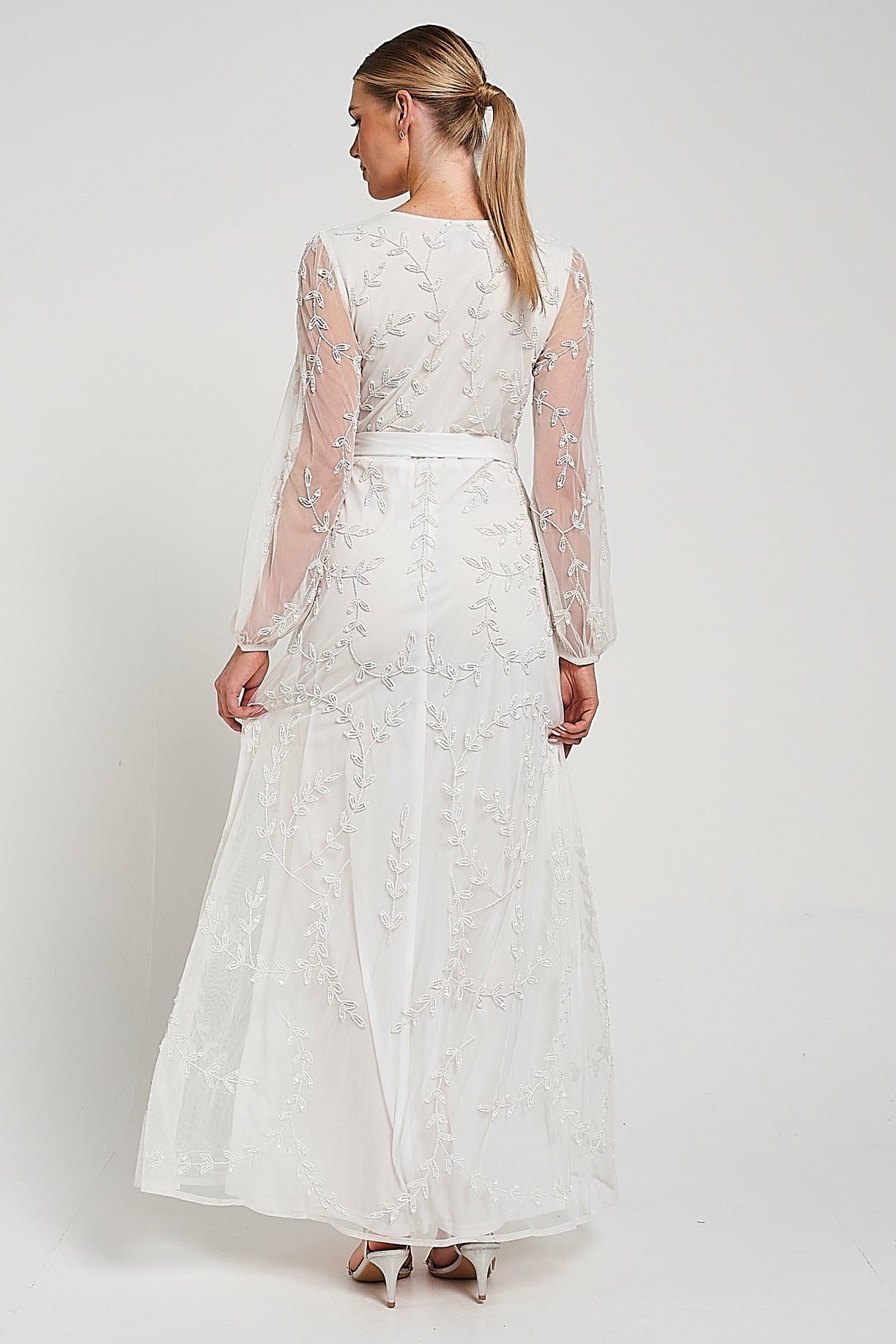 Grace White Embellished Maxi Dress Frock and Frill Grace White Embellished Maxi Dress Frock and Frill