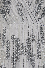 Hannah Grey Embellished Maxi Dress