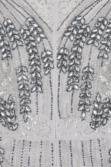 Hannah Grey Embellished Maxi Dress