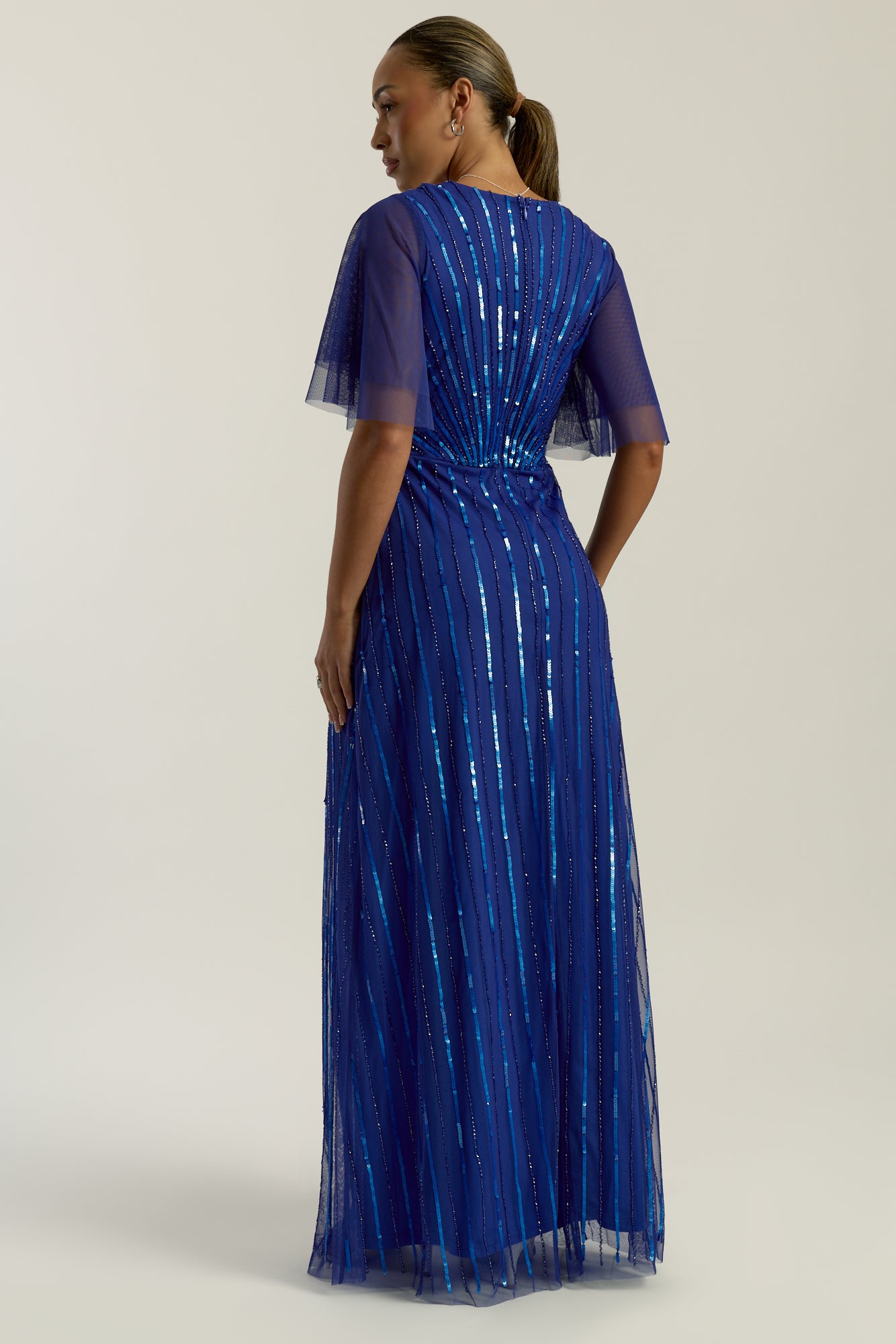 Harper Blue Sequin Maxi Dress Frock and Frill Harper Blue Sequin Maxi Dress Frock and Frill
