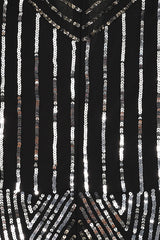 Hilda Black Sequin Midi Dress