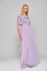 Ianthe Lilac Sequin Maxi Dress