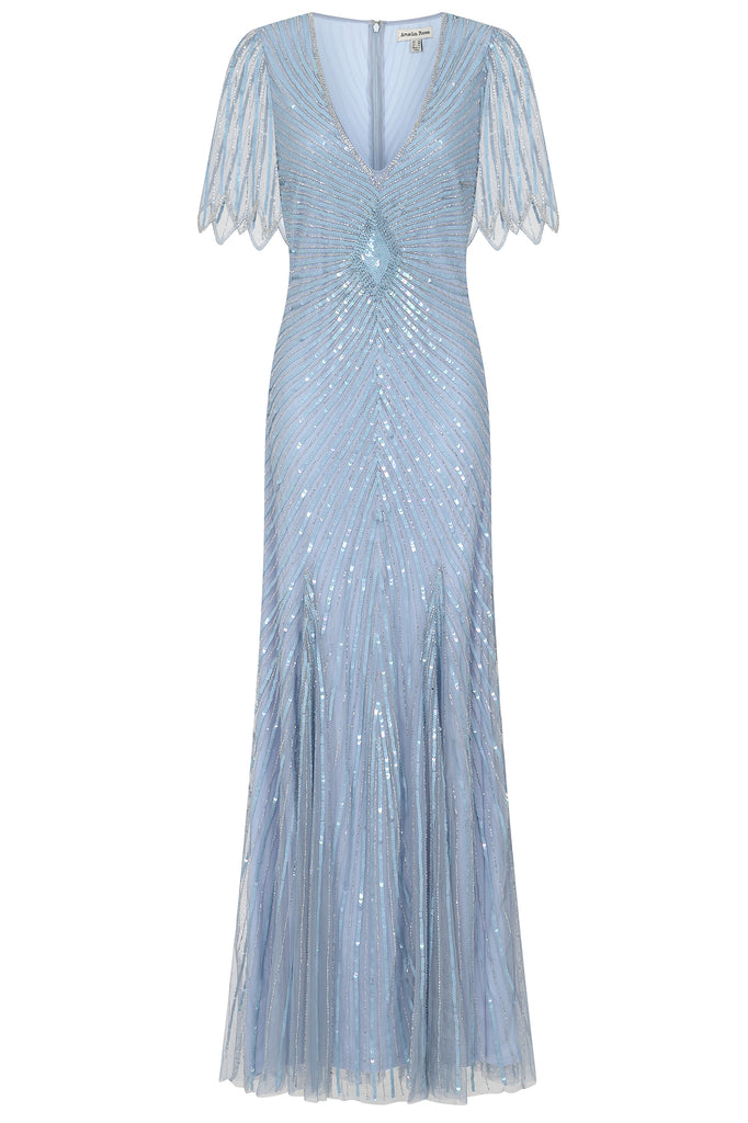 Irene Embellished Maxi Dress - Celestial Blue