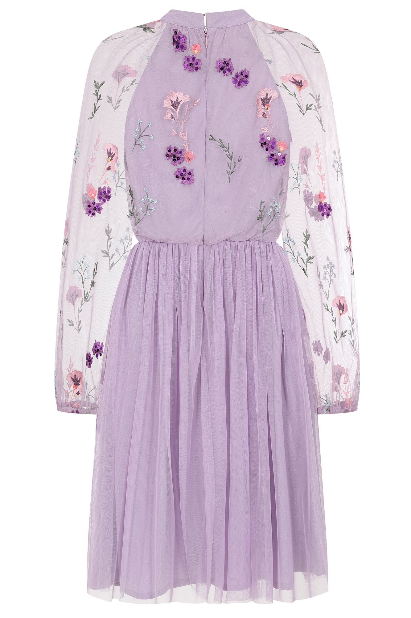 Jacinta Lilac Floral Embroidered Skater Dress Frock and Frill Jacinta Lilac Floral Embroidered Skater Dress Frock and Frill