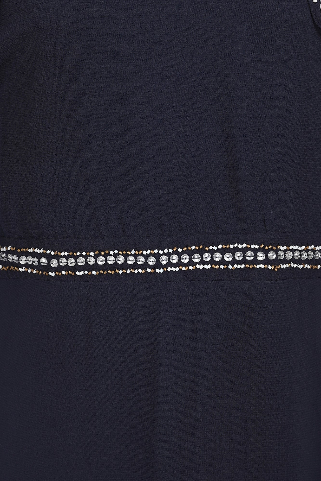 Jacqueline Navy Embellished Cape Sleeve Maxi Dress – Frock and Frill