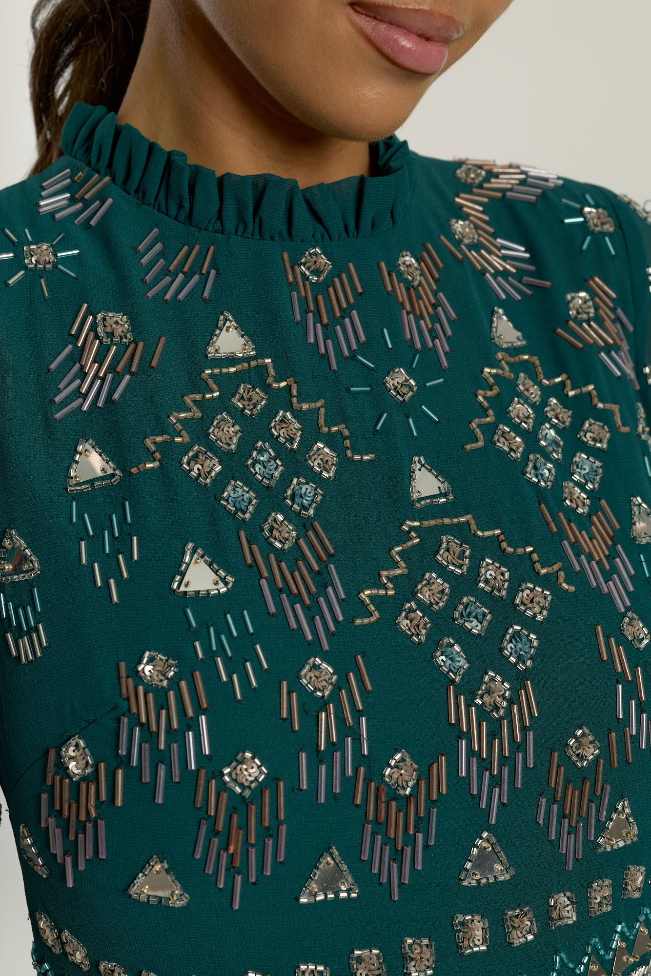 Jenelle Green Embellished Maxi Dress