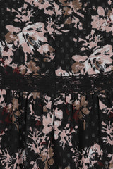 Jora Black Floral Print Maxi Dress