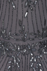 Jora Charcoal Embellished Maxi Dress
