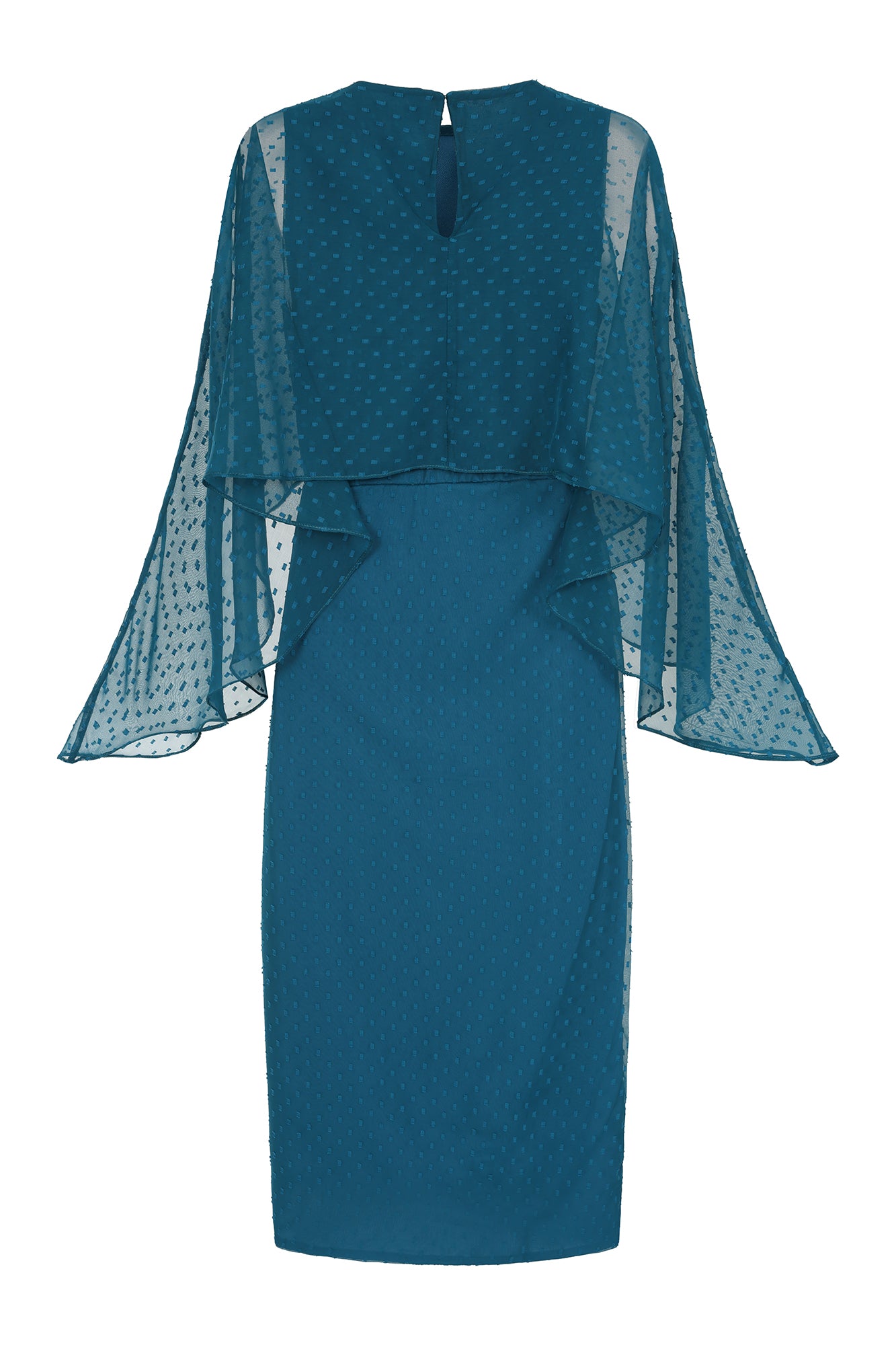 Juliet Blue Cape Detail Midi Dress Frock and Frill Juliet Blue Cape Detail Midi Dress Frock and Frill