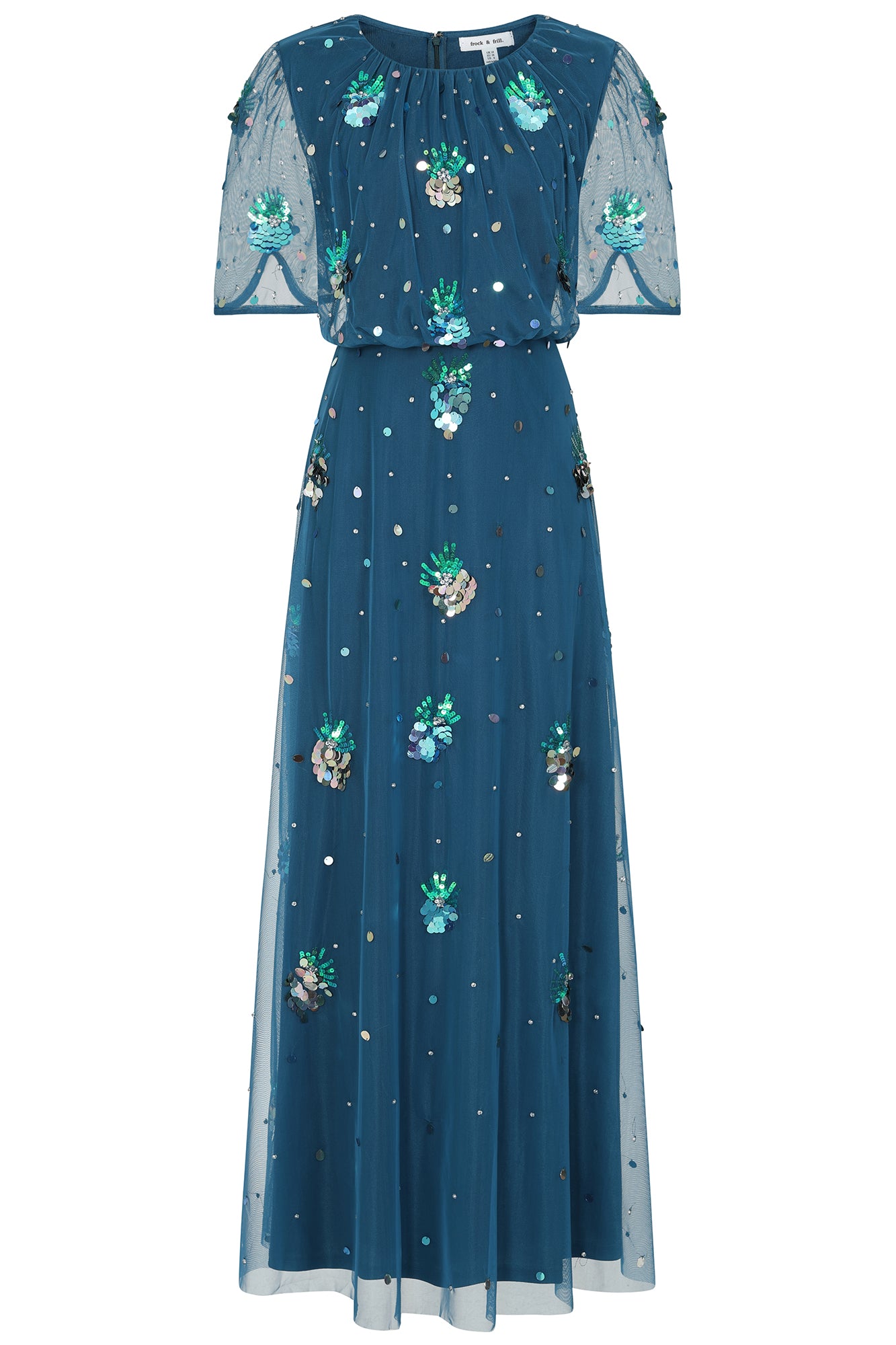 Juniper Teal Embellished Maxi Dress