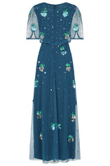 Juniper Teal Embellished Maxi Dress