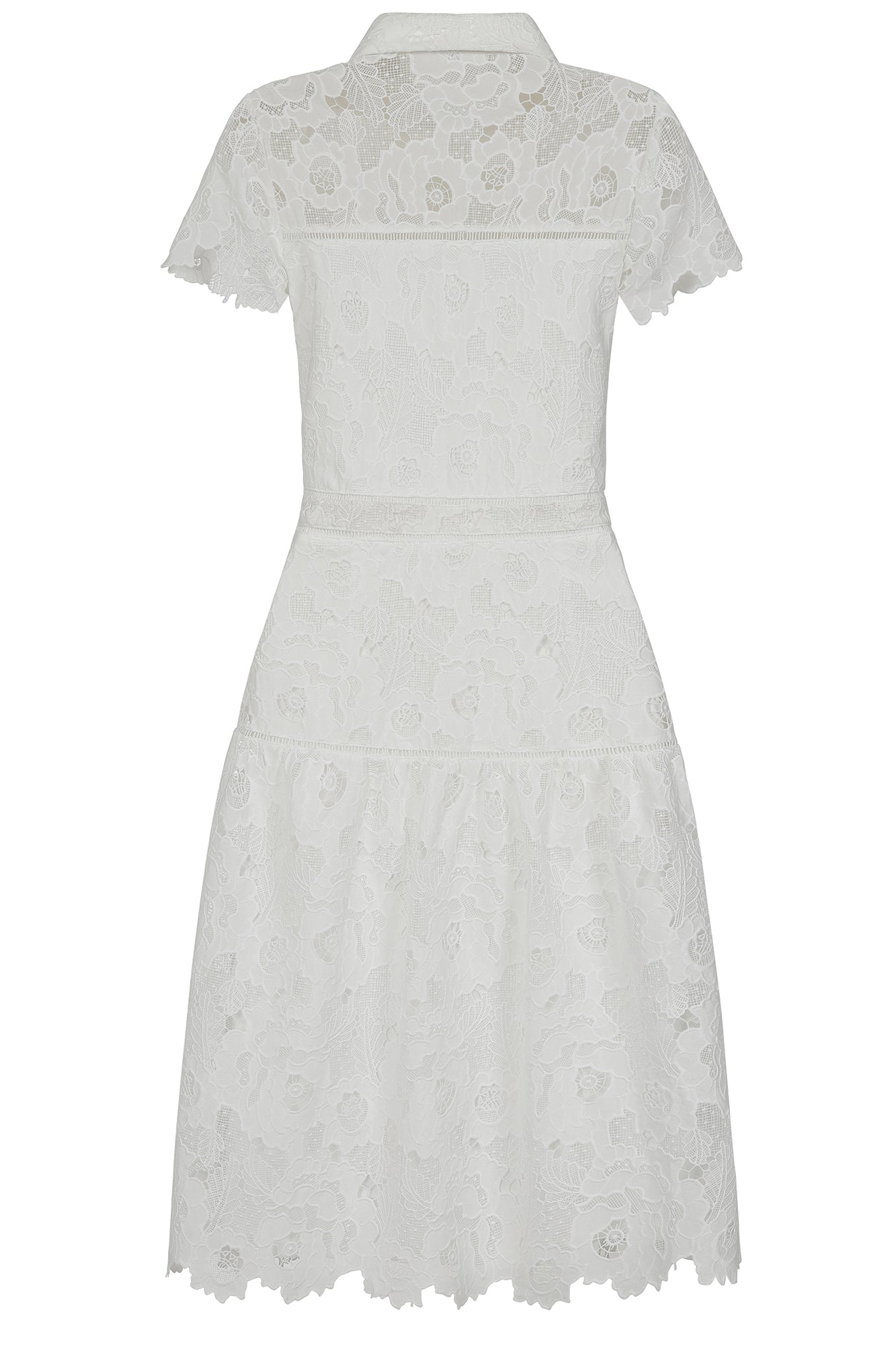 Kalina White Lace Shirt Dress Frock and Frill Kalina White Lace Shirt Dress Frock and Frill