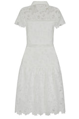 Kalina White Lace Shirt Dress 