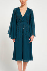 Katherine Green Embellished Midi Dress