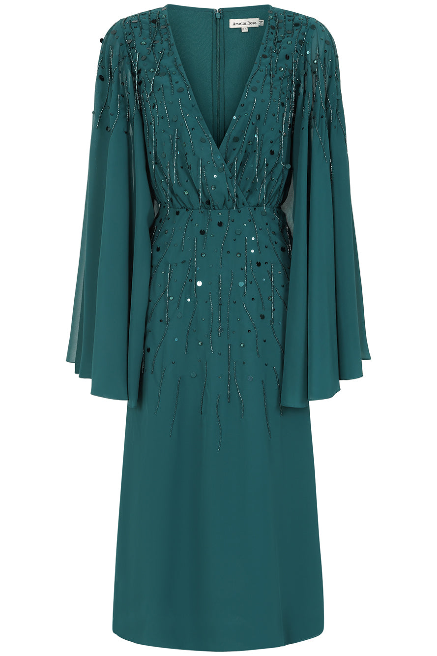 katherine green dress Katherine Green Embellished Midi Dress Frock and Frill