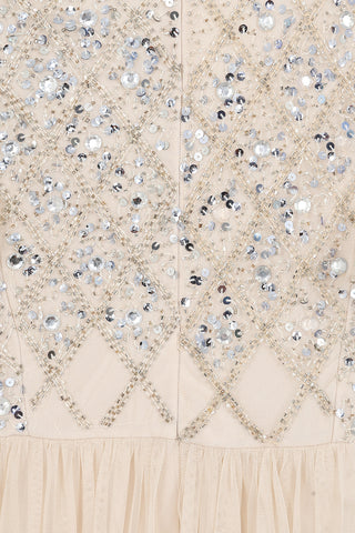 Kathryn Nude Sequin Midi Dress – Frock and Frill