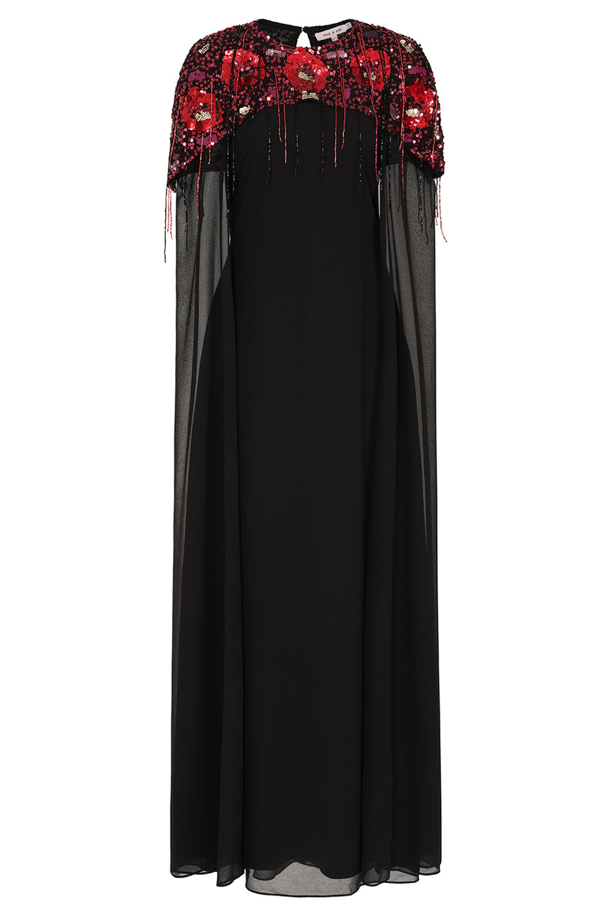 formal shein women dresses Lisa Barron | PORTO Cowl Cape Dress main image 1