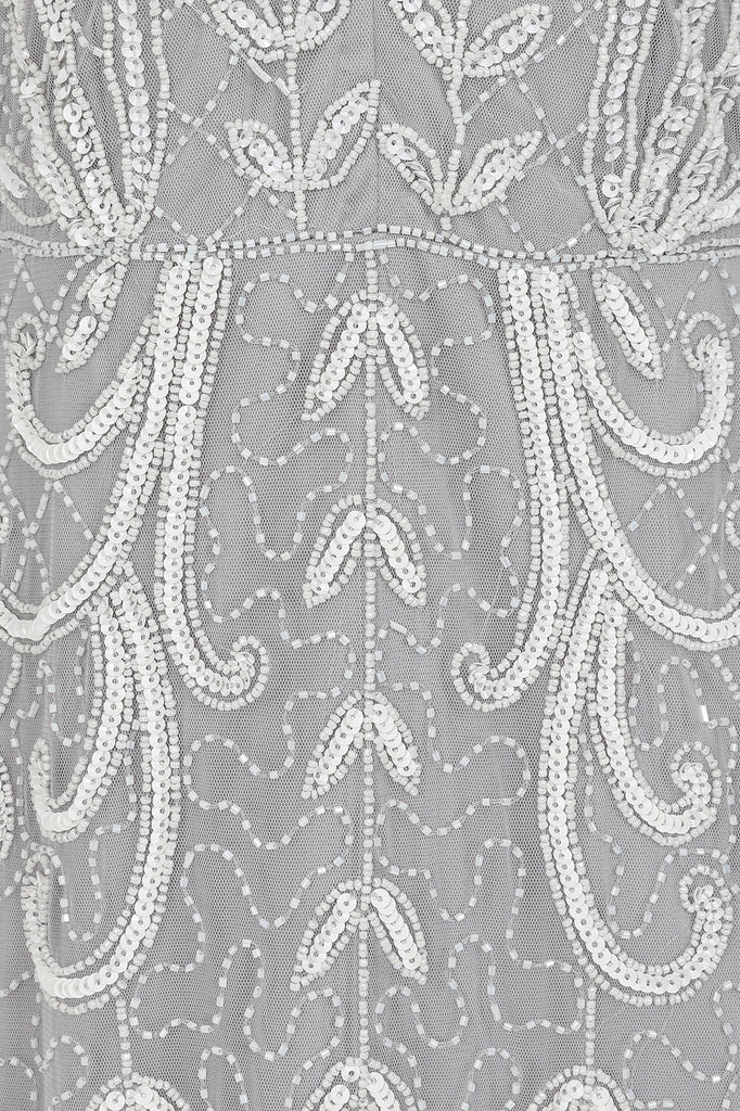 Kendra Embellished Midi Dress - Grey