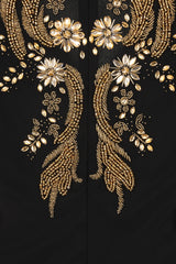 Kiah Black Embellished Midi Dress