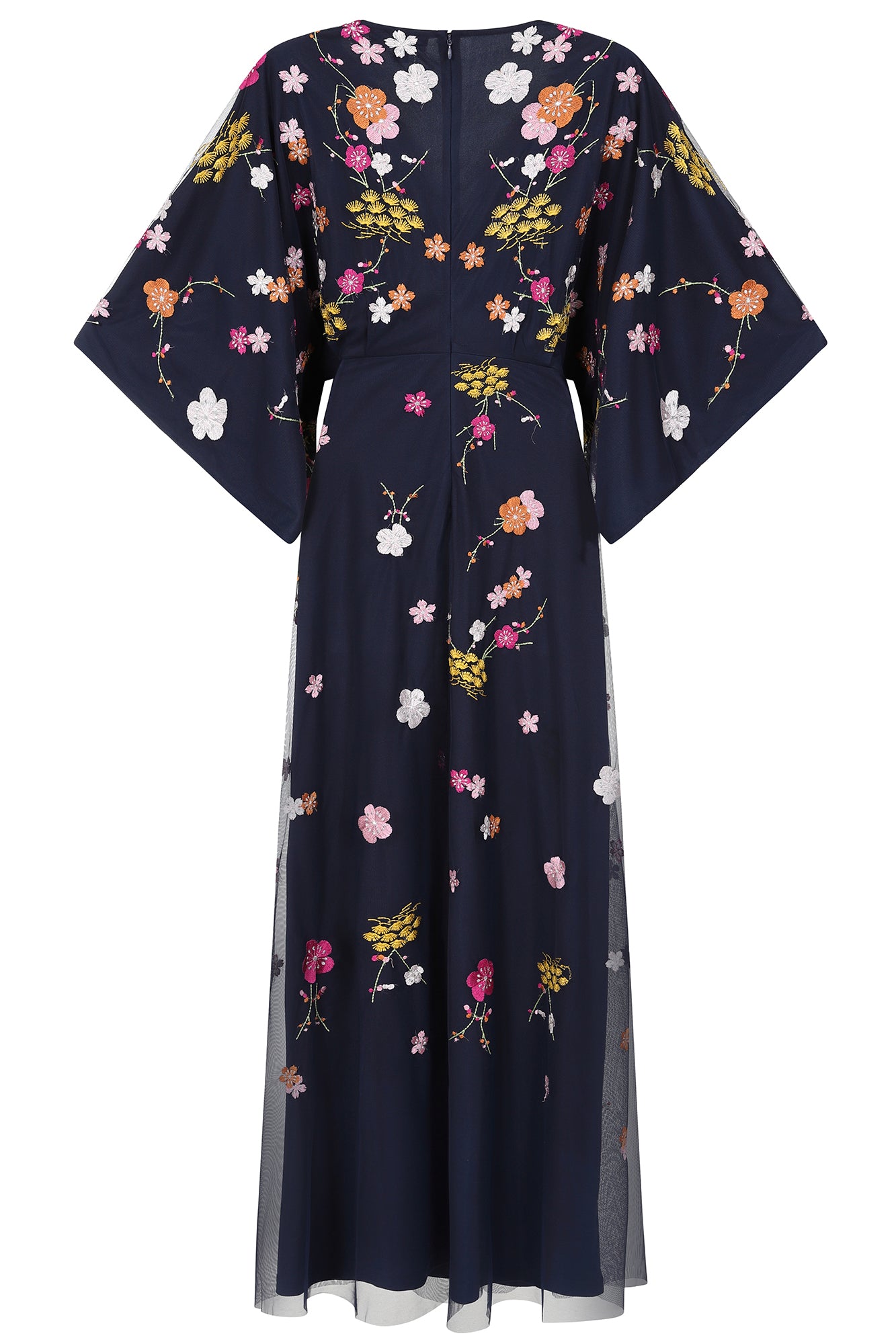 frock and frill embroidered maxi dress Frock & Frill Iris Navy Floral Embroidered Maxi Dress Love My Apparel