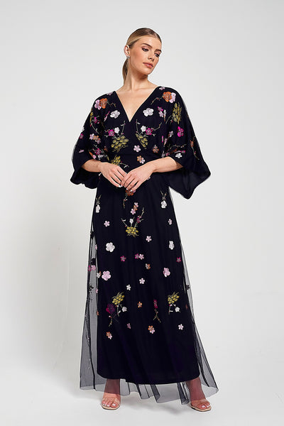 Lana Floral Embroidered Maxi Dress Frock and Frill Lana Floral Embroidered Maxi Dress Frock and Frill