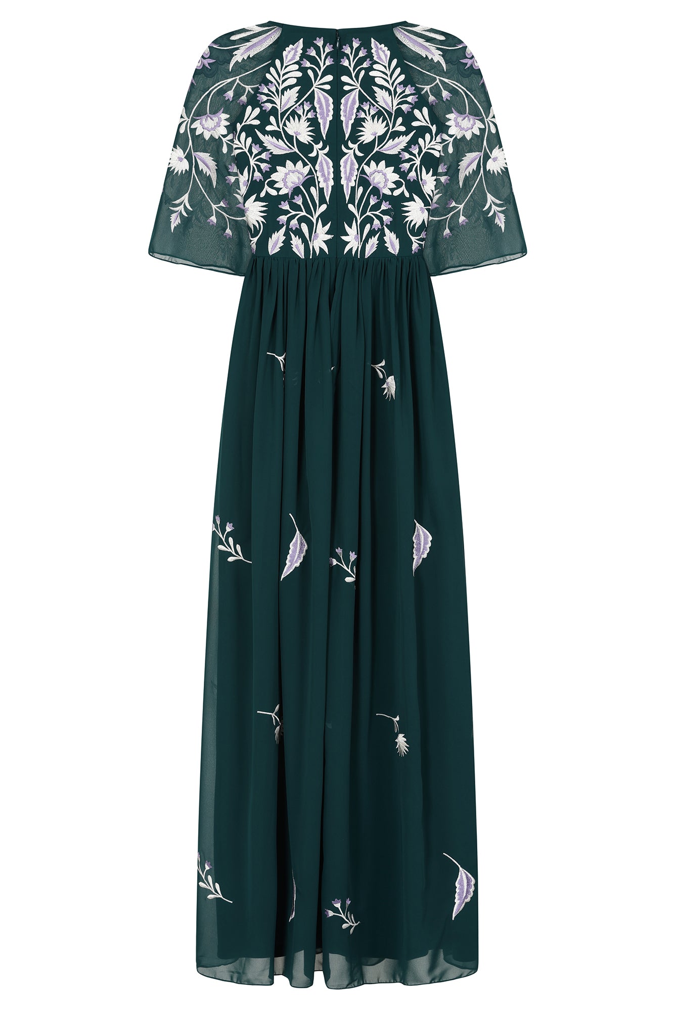 Laurel Teal Floral Embroidered Maxi Dress Frock and Frill Laurel Teal Floral Embroidered Maxi Dress Frock and Frill