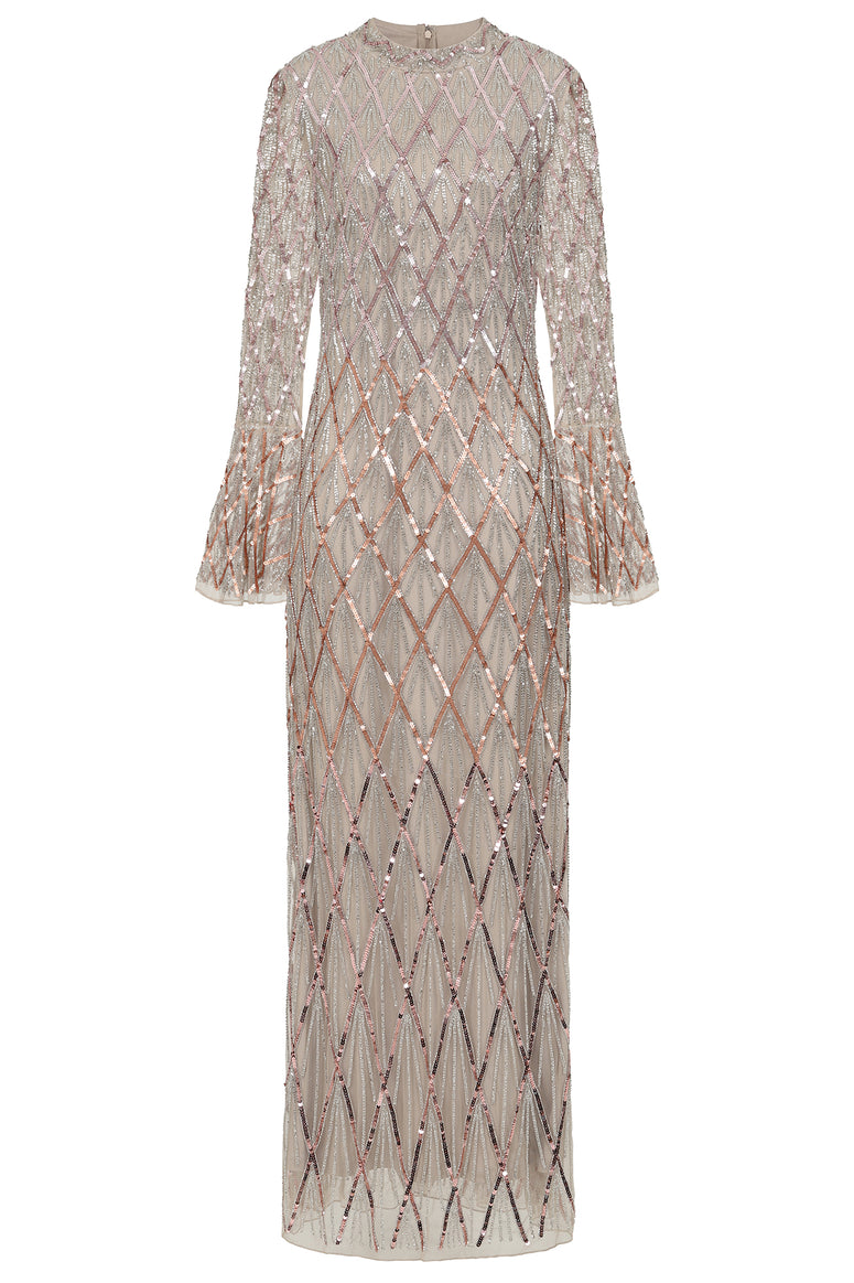 Frill Long Gown