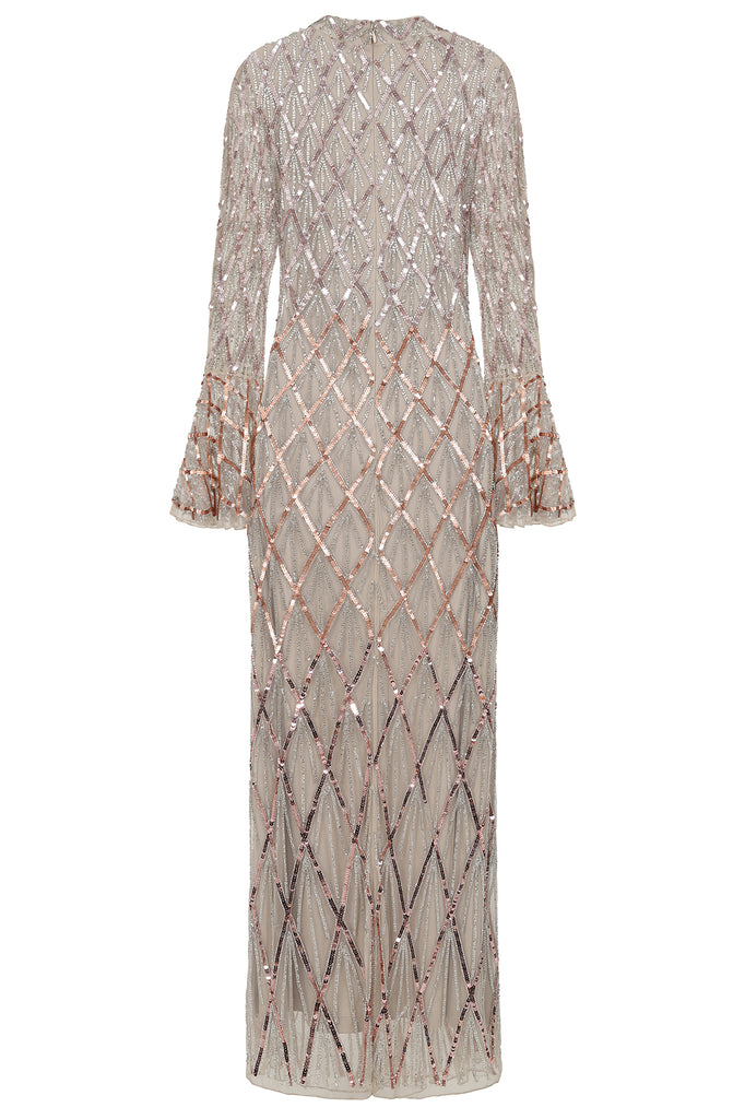 Lillian Ombre Embellished Maxi Dress – Frock and Frill