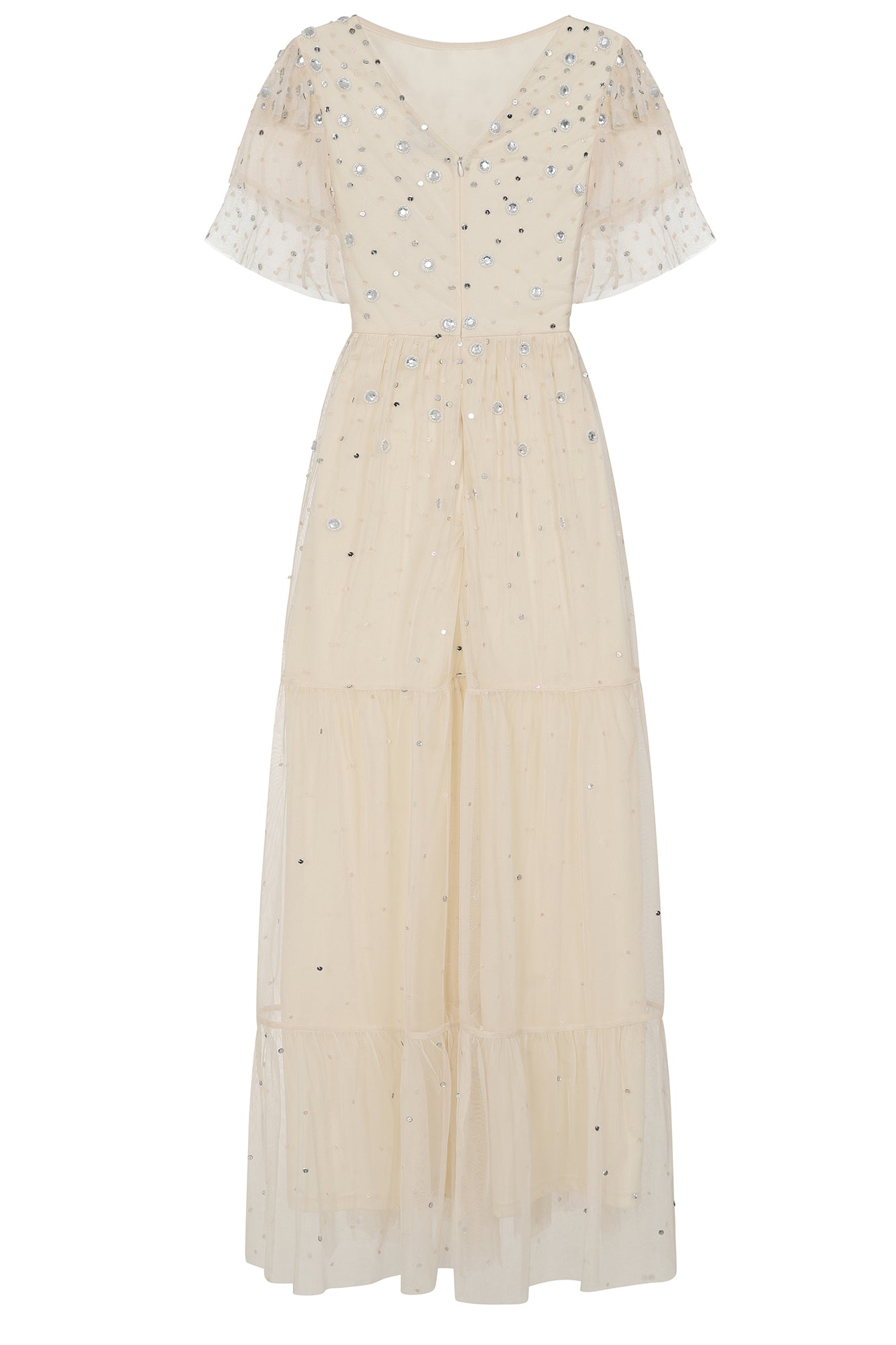 Linda Embellished Maxi Dress - Cream