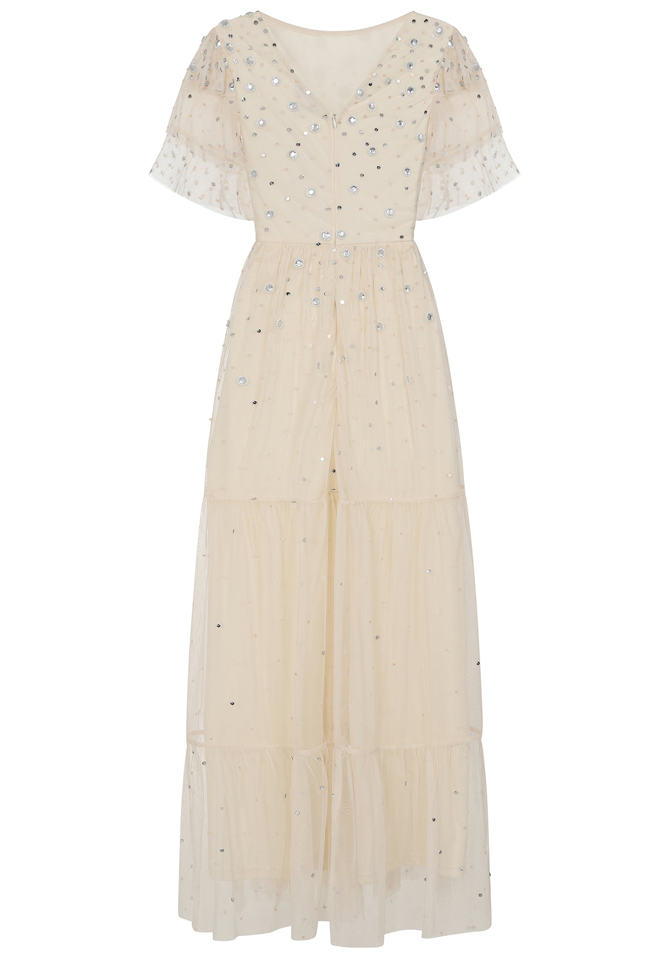 Linda Cream Embellished Maxi Dress Frock and Frill Linda Cream Embellished Maxi Dress Frock and Frill
