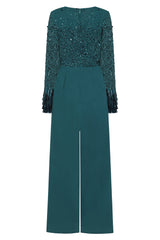 Lori Embellished Jumpsuit - Deep Teal