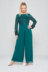 Lori Embellished Jumpsuit - Deep Teal