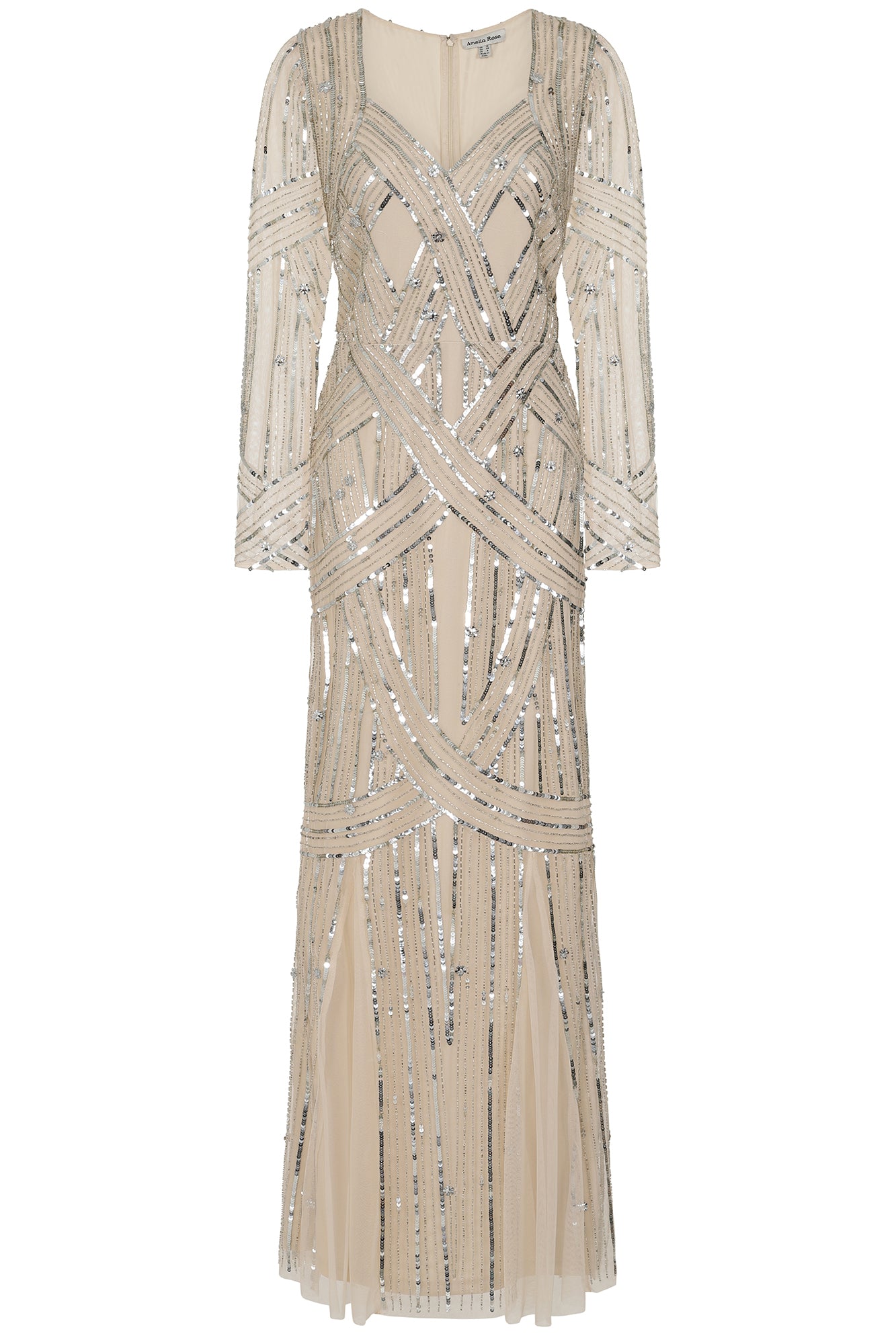 Lorraine Embellished Maxi Dress - Champagne