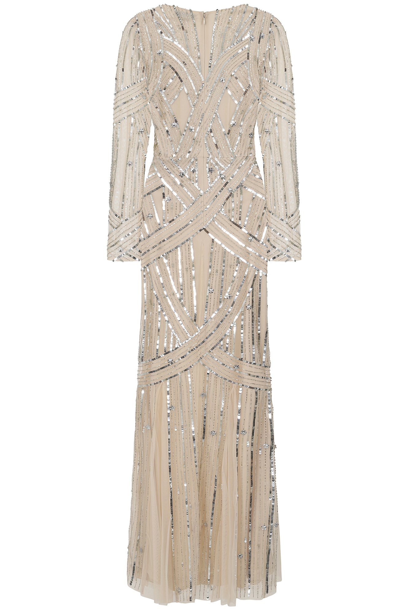 Lorraine Embellished Maxi Dress - Champagne