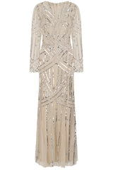 Lorraine Embellished Maxi Dress - Champagne