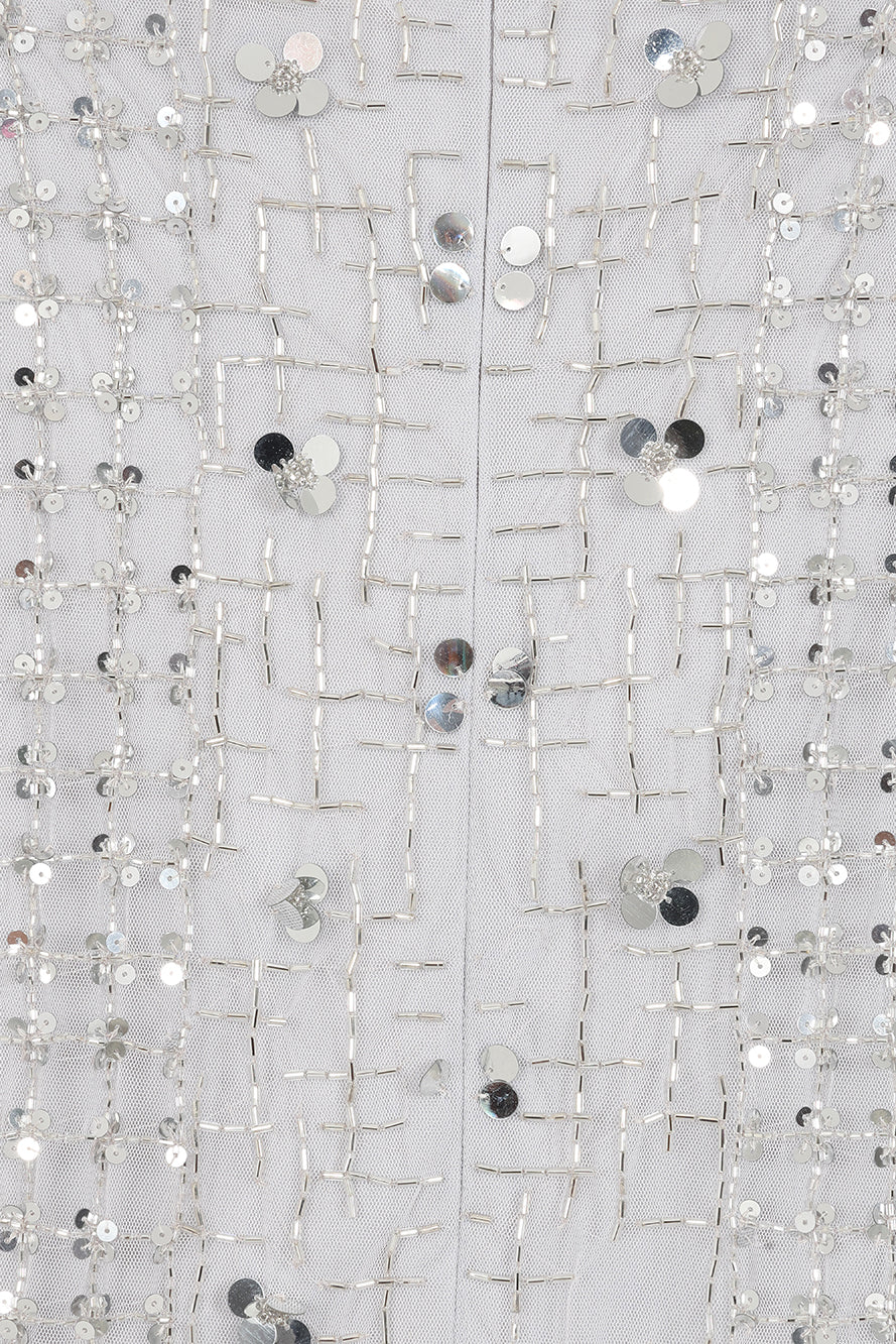 Lucile Grey Embellished Maxi Dress