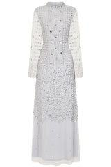 Lucile Grey Embellished Maxi Dress