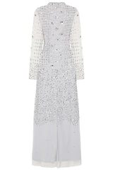 Lucile Grey Embellished Maxi Dress