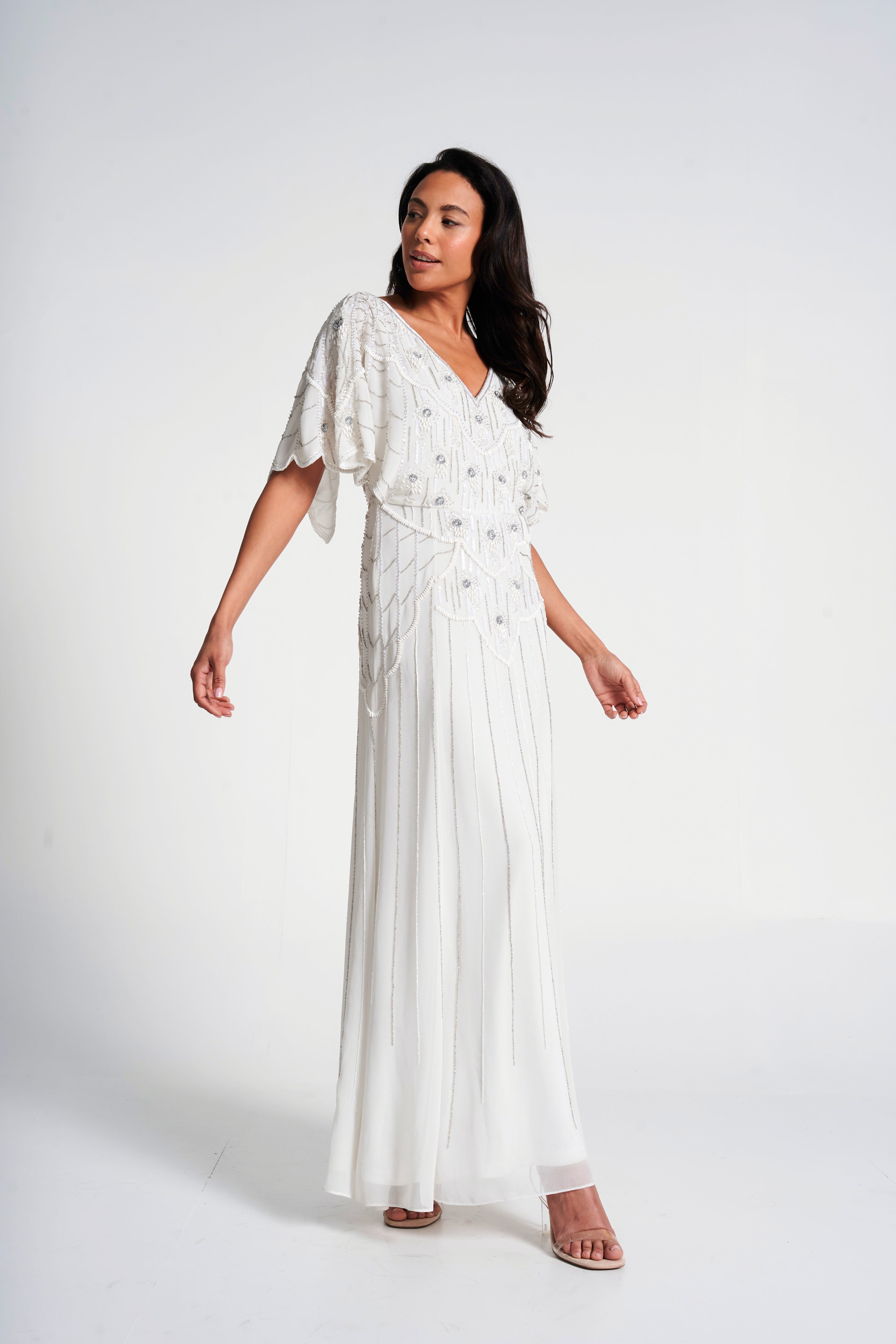 luella maxi dress Luella Cut Away Flounce Maxi Dress