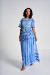 Lydia Sequin Maxi Dress - Powder Blue