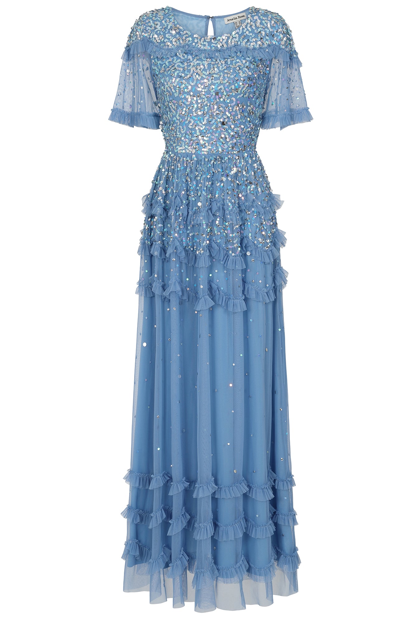 Lydia Powder Blue Sequin Maxi Dress Frock and Frill Lydia Powder Blue Sequin Maxi Dress Frock and Frill