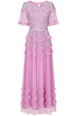 Lydia Sequin Maxi Dress - Pink