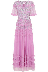 Lydia Sequin Maxi Dress - Pink