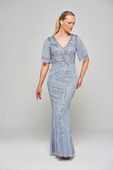 Lynda Grey Embellished Maxi Dress