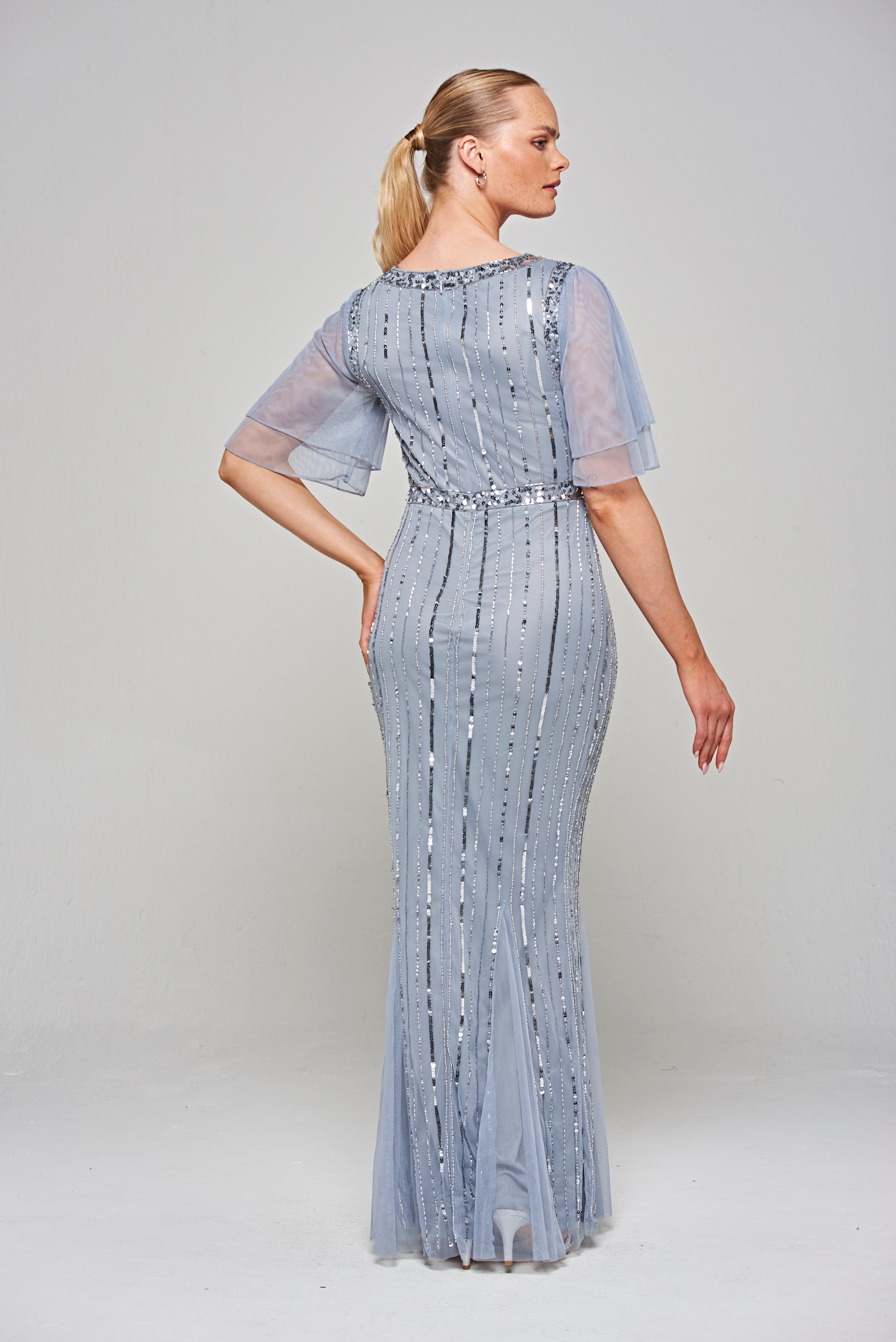 Lynda Grey Embellished Maxi Dress