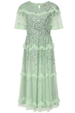 Lynne Green Sequin Midi Dress